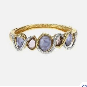 Alexis Bittar Gold and Purple Magnet Bracelet
